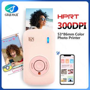 포토 프린터 휴대용 미니 HD 블루투스 무선 여행용 그림 컬러 영구 보존 CP2100 300DPI