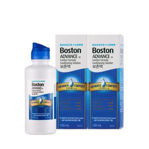 바슈롬 보스톤 어드밴스 컴포트 포뮬라 컨디셔닝 솔루션 120ml 2개 하드렌즈 드림렌즈 렌즈세척액 렌즈세정