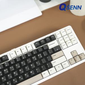 QSENN Q87 PBT 풀윤활 가스켓 유무선 기계식 키보드 크림치즈 크림치즈축V1