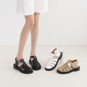 [하프클럽/코코폭신]폭신 글레디에이터 플랫폼 통굽 피셔맨 샌들(3cm)-6162