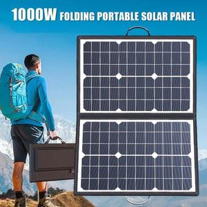 태양광 패널 태양 전지 키트 완료 캠핑 1000W 접이식 발전소 휴대용 발전기 충전기 18V 자동차 보트 캐러밴 캠프
