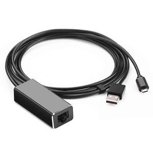 크롬캐스트 마이크로 USB to RJ45 이더넷 어댑터 파이어 스틱 4K 구글 미니 스트리밍 TV 100M 네트워크 케이블