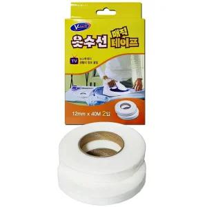 (2롤) 옷수선 매직 테이프 40M 패치/바지/기장/수선/붙이는/단수선/옷감/접착/테잎/바지단/천밑단/태이프