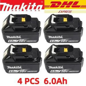 충전기가 포함된 정품 Makita 18v 배터리 BL1880 BL1860B LXT400 전동 공구 18V 충전식 리튬 이온.