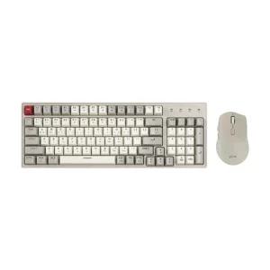 지클릭커 OFFICEPRO 레트로 M 레드 SPRK 98 저소음 블루투스 무선 키보드 마우스 세트