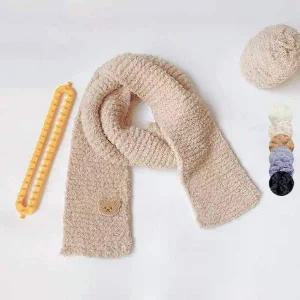 [콩심팥심]곰돌이 DIY 목도리 키트 뜨개질 초보자 취미생활 굵은털실 수제