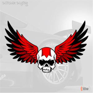 Skull Wings tattoo 2  스티커/자동차/바이크/오토바이/car/데칼/타투/윙/날개/천사/윙즈/양쪽날개/이쁜날