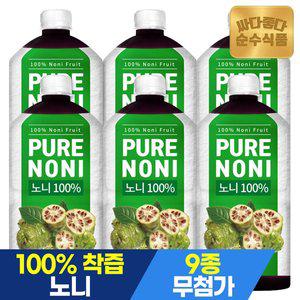 [순수식품]착즙 100% 노니 원액 6병 / 노니주스 건강즙