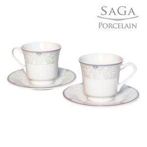 갤러리아 [사가포슬린] 펄혼합 커피잔세트 4pcs(2인)