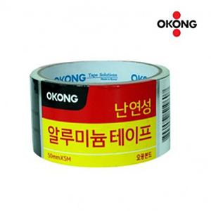오공 난연성 알류미늄 테이프 난로 보일러 연통 마감용 싱크대 이음매 50mmx5Mx1입