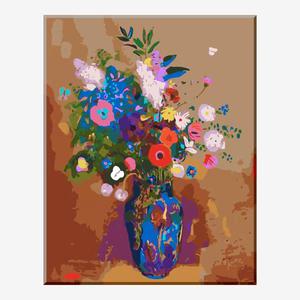 (물감 2배) 모모픽스페인팅 유화그리기 I07 오딜롱르동 꽃다발  40x50 유화 그림 붓 세트