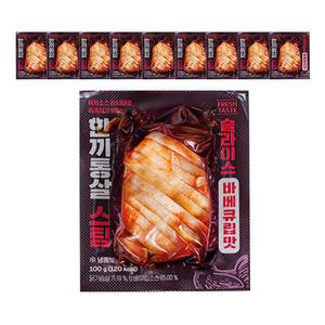한끼통살 스팀 슬라이스 바베큐립맛 100g, 10개