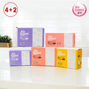 [에어퀸 공식] 4+2 브레스 유기농순면 생리대 롱(팬티)라이너 240P(160P+80P)