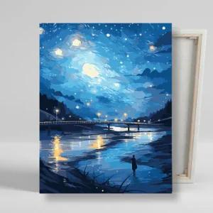 아이러브페인팅 DIY캔버스형 그림그리기 40x50cm 별 헤는 밤산책