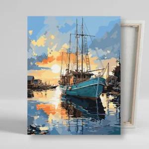 아이러브페인팅 DIY캔버스형 그림그리기 40x50cm 선착장 풍경