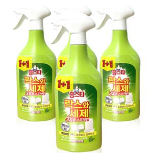 홈스타 락스와세제 스프레이 시원한 후레쉬향 750ml x 4개 욕실 청소 세정제 락스 세제