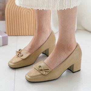 [분홍코끼리] 엘리뉴 리본 펌프스(5cm)