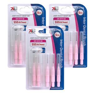 KB 쿨링센스 치간칫솔 I타입 0.7mm (SSS) 5Px3개