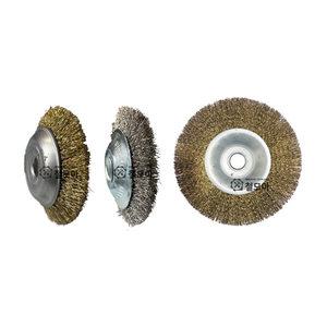 철 스텐 반컵 브러쉬 100mm x 16mm 그라인더 휠 페파 용접 마무리 녹 스케일 제거 브러시 