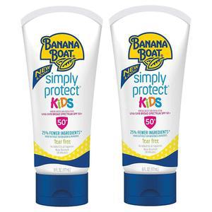 Banana Boat simply protect 바나나보트 키즈 선크림 로션 SPF50 177ml 2팩