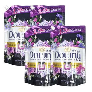 다우니 초고농축 섬유유연제 미스티크 1.35L 리필 X 4개 / 7일 컬렉션