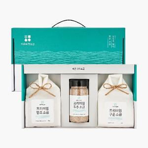 [비온뒤첫소금] 첫소금 프리미엄 소금 선물세트 6호(깨소금+구운소금+함초소금)