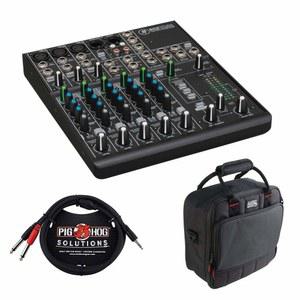 맥키 802VLZ4 8채널 초소형 믹서, G-MIXERBAG-1212 패딩 나일론 믹서 /장비 가방 및 PB-S3410 3.5mm 스테레오 브레이크아웃 케이블, 10피트 번들