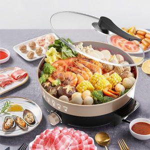 4가지 전기 라면포트 멀티쿠커 다기능 쿠커 가열 팬 요리 냄비 기계 전골 국수 쌀 계란 수프 1500W 4.5L