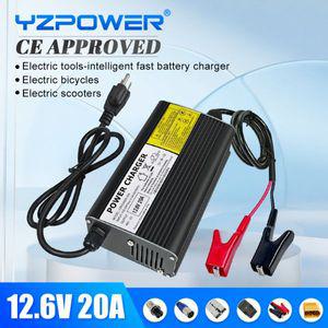 전기차충전기 YZPOWER 12.6V 20A 리튬 배터리 충전기 12V 3S 이온 전기 자전거 스쿠터 범용 팬 포함