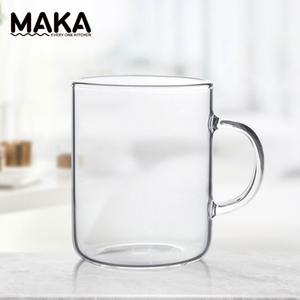 일자 내열유리 마카 손잡이 머그컵 190ml M3 맥주통