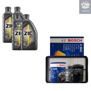 SK지크 QM6 2.0 가솔린 지크 제로 X7 LS 5W30 4L 보쉬 필터 엔진오일세트
