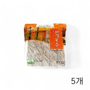 누들트리 생메밀국수 1Kg X 5개 생메밀면 막국수 소바면 식당용 업소용식자재 메밀면사리 식자재 메밀생