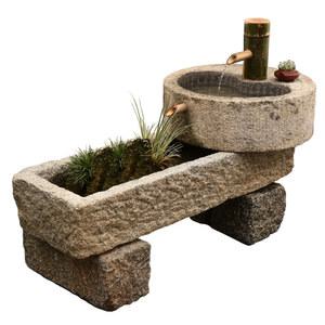대형 사각 돌수반 돌화분 60x30x12cm 돌어항 1 2m 마당 돌망태 길이 실외