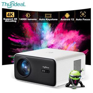 가정용 빔프로젝터 미니 휴대용 ThundeaL TD85SE 자동 초점 프로젝터 4K HD 안드로이드 12 WiFi6 3D 시어터 야외 회의 PK L018
