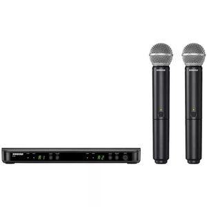 Shure BLX288/SM58 무선 듀얼 보컬 시스템 two SM58 마이크 J11 Band 마이크로폰 스탠드 연결 케이블 이어