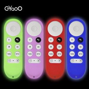 크롬캐스트 Google TV 원격 실리콘 케이스 음성 충격 방지 보호 어둠 속에서 빛나는