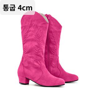 케이탑 D2053 스티치 핑크세무 부츠