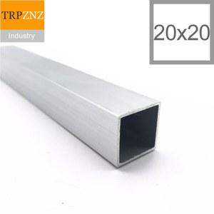 사각파이프 알루미늄 합금 사각 튜브 프로파일 20x20mm 두께 1mm 2mm 3mm 직사각형 파이프 장식 파티션 재료