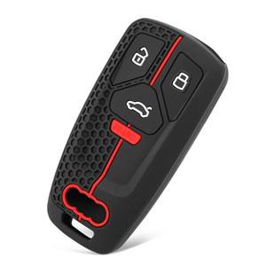 키케이스 아우디용 실리카 젤 자동차 키 케이스 풀 커버 포브 아우디 A6 A5 Q7 S4 S5 S7 A4 B9 A4L 4m 8W Q5 TT ts RS 8S 쿠페 스타일링 액세서리
