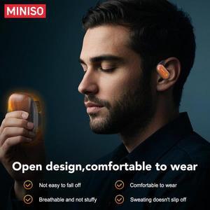 [Quicksand] MINISO MS185 무선 헤드폰 Luminous OWS 스포츠 블루투스 이어폰(마이크 포함) 8시간 긴 수명