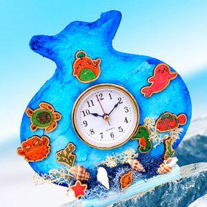 7월 바다어항시계 만들기세트 여름미술수업 스컬프쳐어항알시계 초등해양활