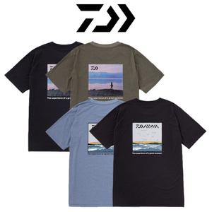 다이와 DAIWA 그래픽 포토 프린트 반팔 티셔츠 여름 낚시복 상의 DE-6423 