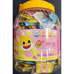 핑크퐁 아기상어 아이비타 C, D+, 아연500 650g(1.3g x 500정)/어린이비타민/학교방과후간식/어린이보상