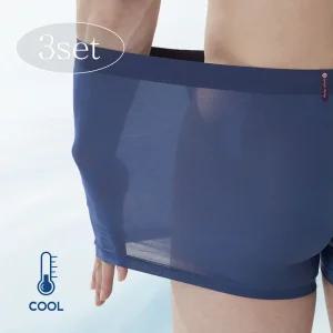 모그라미 남자팬티 남성 드로즈 속옷 모달 심리스 쿨 냉감 팬티 스킨이즘 스마트템프 3매 세트