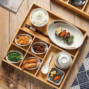 1인 일식 식기 우드 식판 트레이 식기세트 일본식 그릇