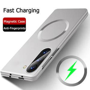 삼성 갤럭시 Z 폴드 3 4 5 6 7 플립 무선 충전 하드 PC 커버용 Magsafe 케이스용 초슬림 무광 메탈 마그네