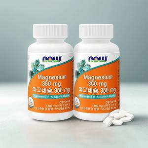 나우푸드 마그네슘 350mg 90정 2개 필수 영양소 눈 떨림 방지