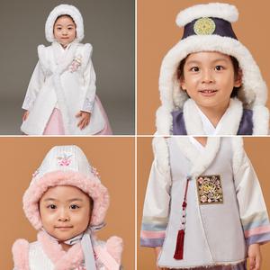 털배자 털조끼 털모자 털귀마개 - 아동한복소품 겨울 한복장신구 악세사리