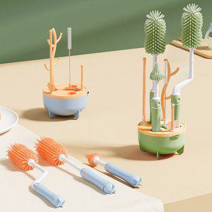 [신세계몰]아이벨류 실리콘 젖병솔 젖병건조대 세트
