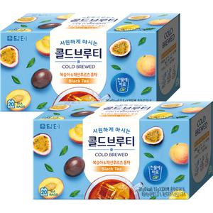 담터 콜드브루티 복숭아 패션후르츠 20Tx2개